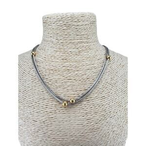 Brighton Two Tone Station Bead Snake Chain Necklace